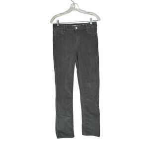 Jones New York Jeans Sutton Straight Corduroy Grey Pants Women's Size 6 Slimming